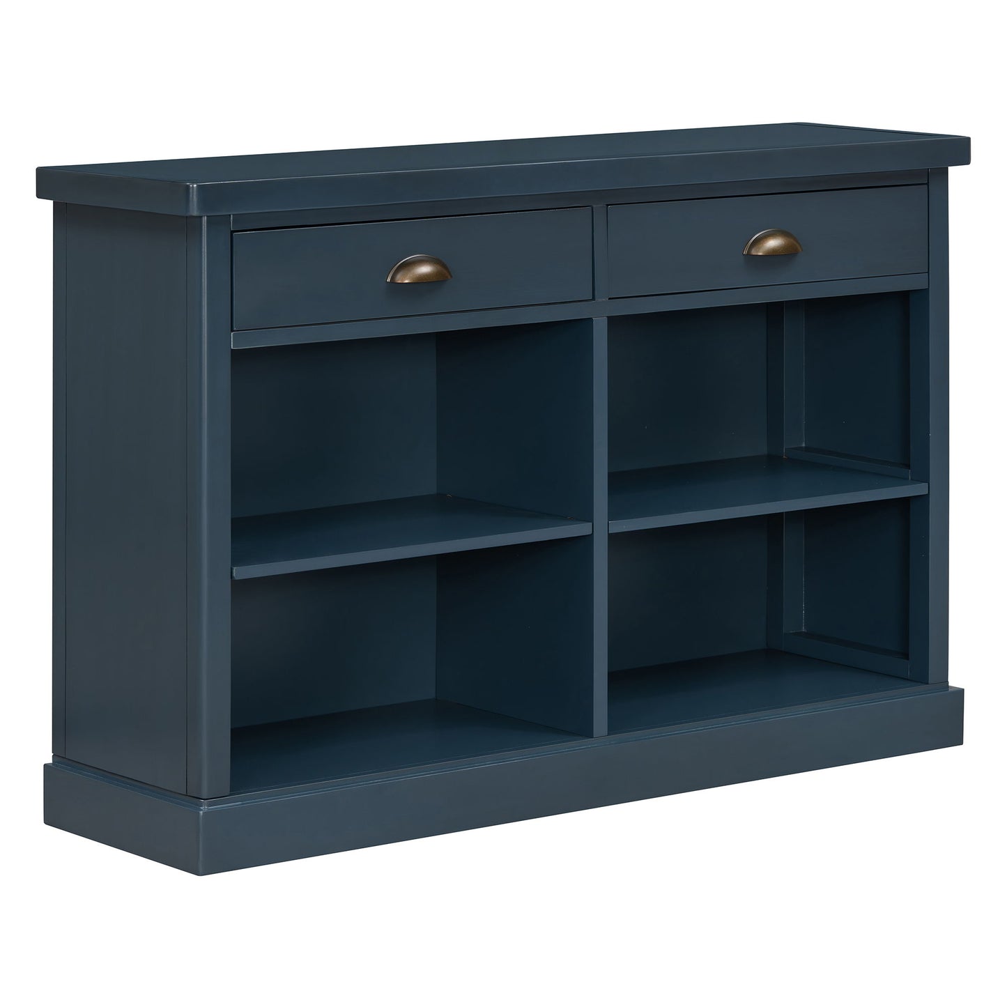 Console Table With 2 Drawers And Open Shelves