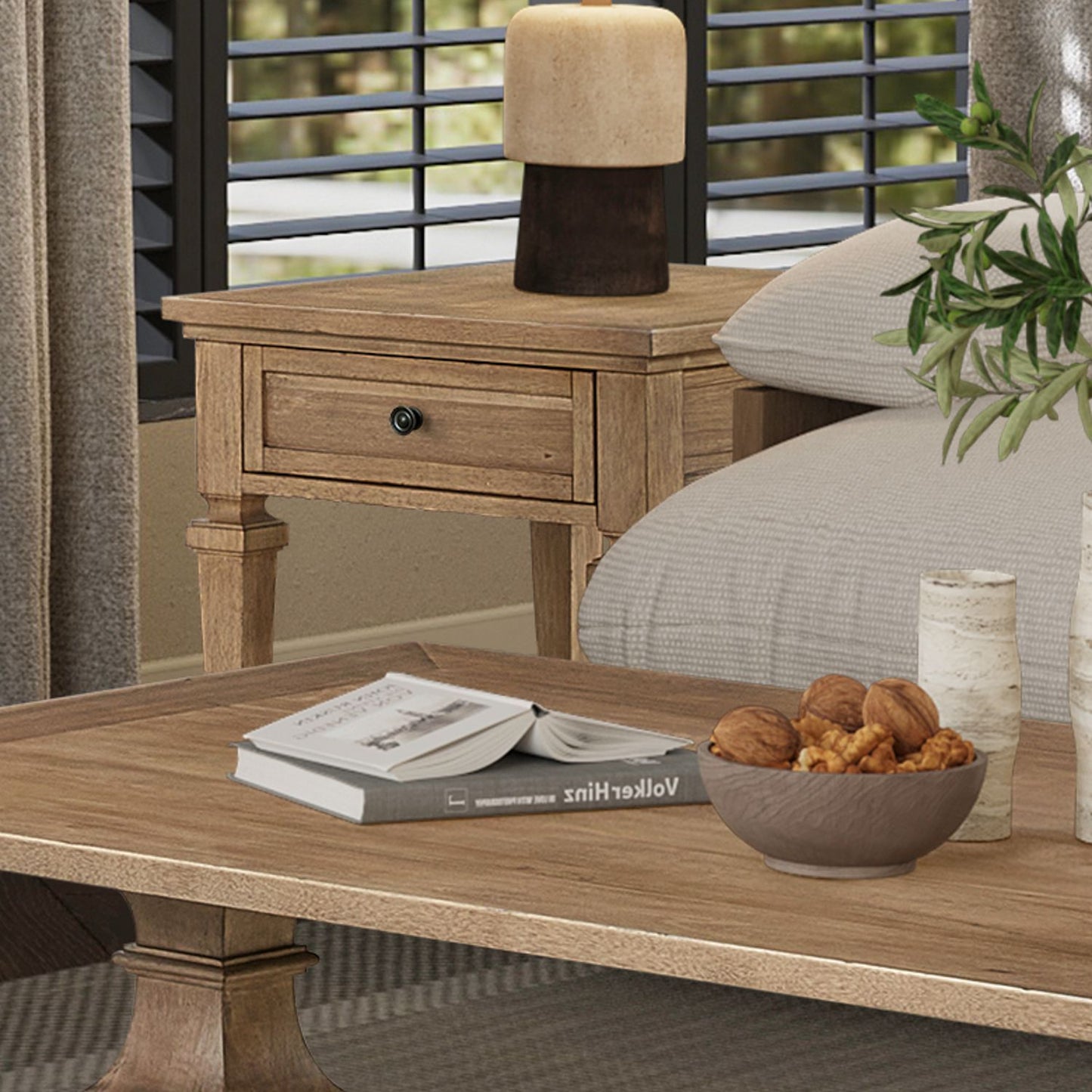 Haven Hills - End Table - Camel Beige