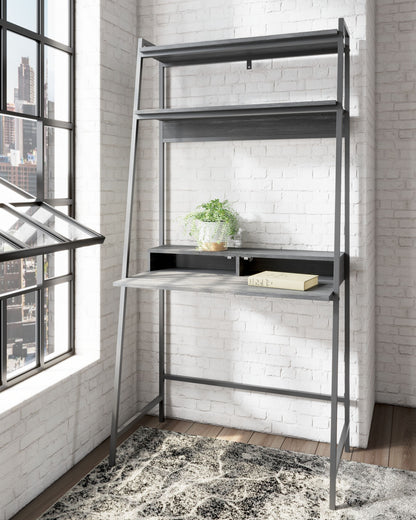 Yarlow - Home Office Desk and Shelf - Black