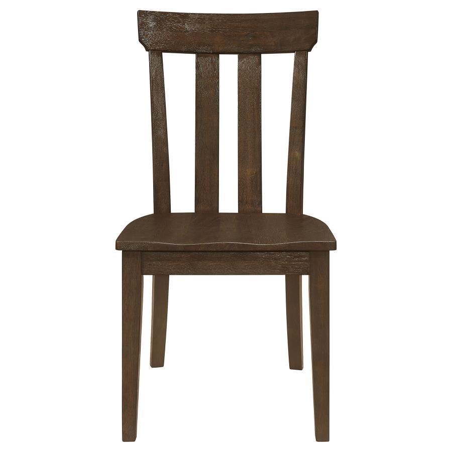 Reynolds - Slat Back Dining Side Chair (Set of 2) - Brown Oak