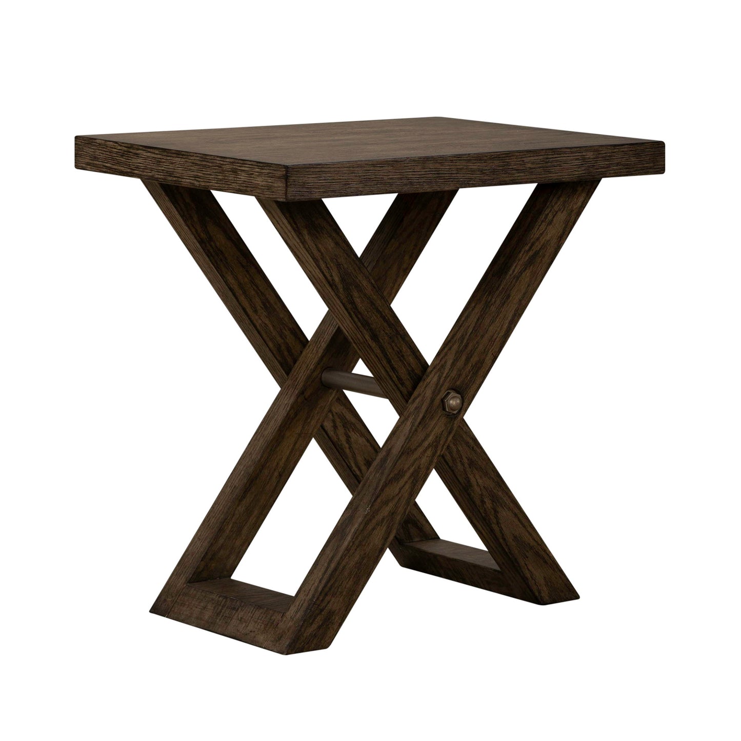 Crossroads - Chair Side Table - Dark Brown