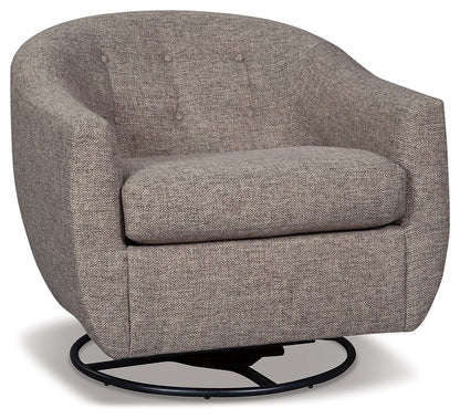 Upshur - Swivel Glider Accent Chair - Taupe