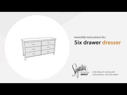 Cabinella - Tan - Six Drawer Dresser