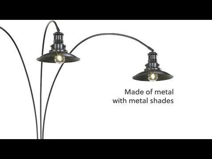 Sheriel - Black - Metal Arc Lamp