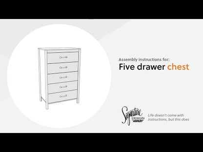 Battelle - Tan - Five Drawer Chest