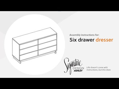 Shallifer - Brown - Six Drawer Dresser
