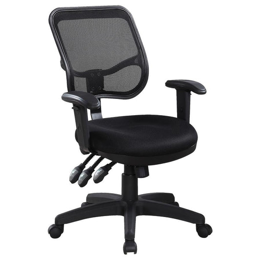 Rollo - Upholstered Adjustable Ergonomic Office Chair - Black