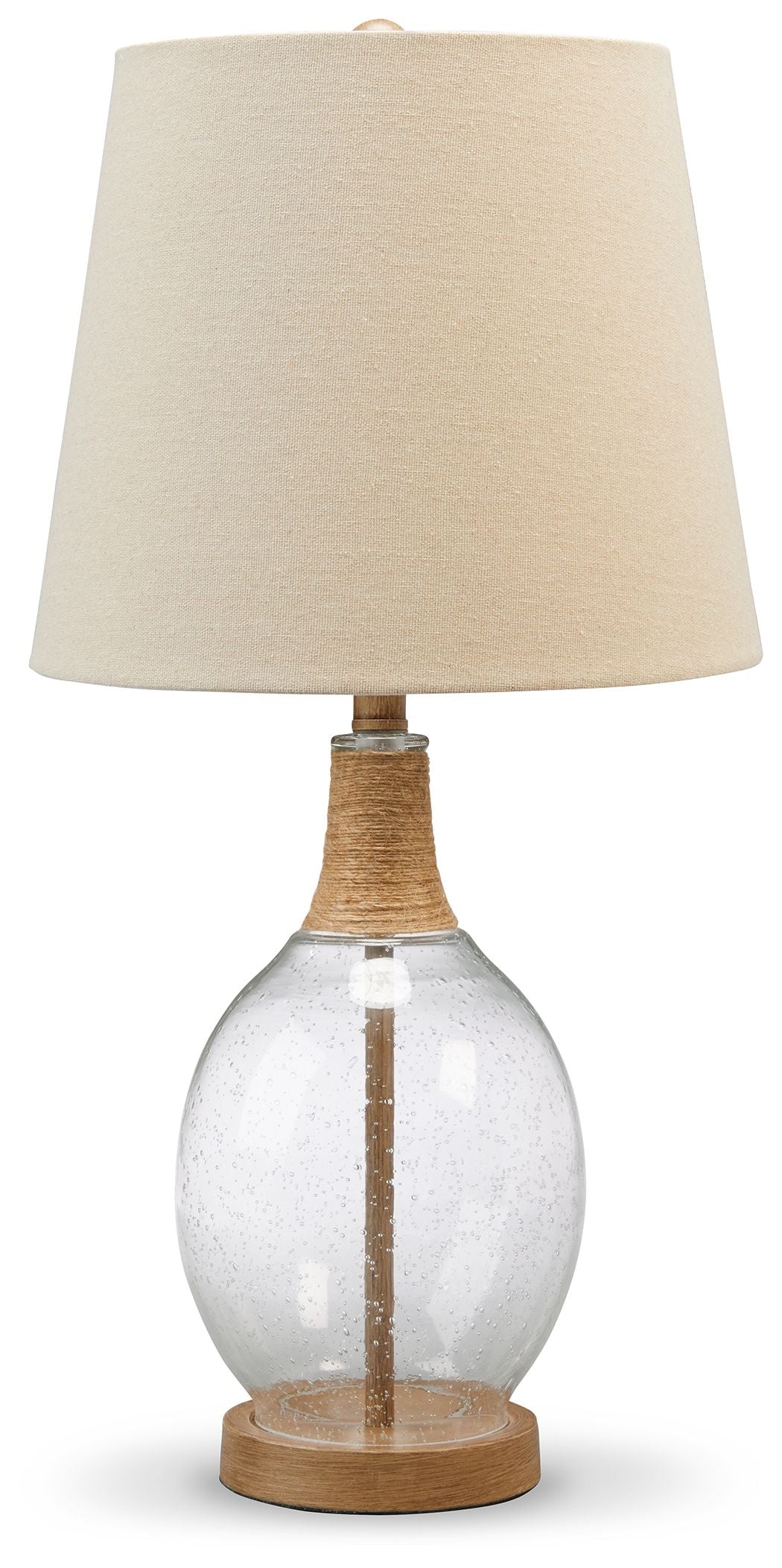 Clayleigh - Clear / Brown - Glass Table Lamp (Set of 2)