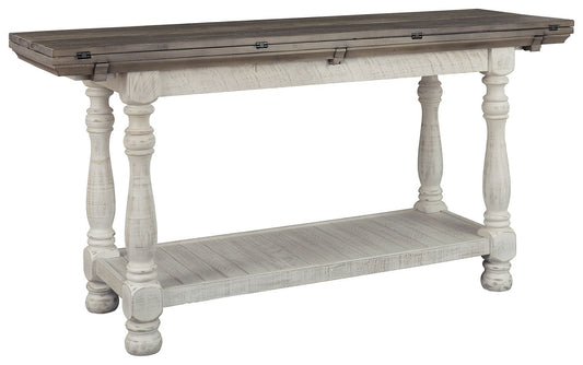 Havalance - Gray / White - Flip Top Sofa Table