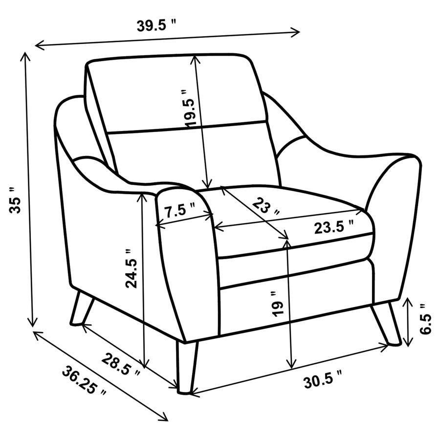 Gano - Sloped Arm Living Room Set
