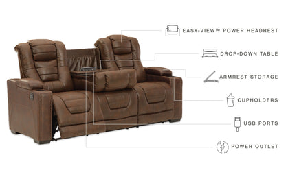 Owner's - Thyme - Pwr Rec Sofa With Adj Headrest