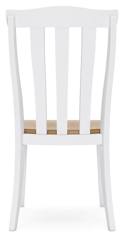 Ashbryn - White / Natural - Dining Room Side Chair (Set of 2)