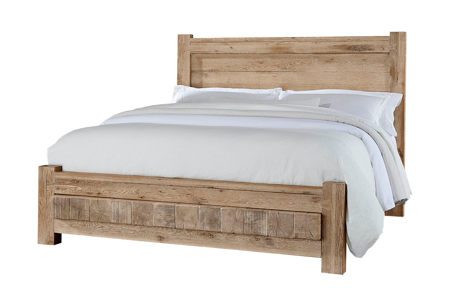 Dovetail - Queen Poster Bed With 6 X 6 Footboard - Sun Bleached White