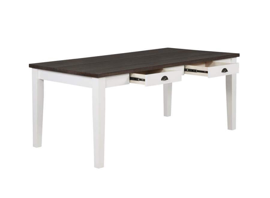 Kingman - 4-Drawer Dining Table - Espresso And White