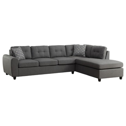 Stonenesse - Tufted Sectional - Grey