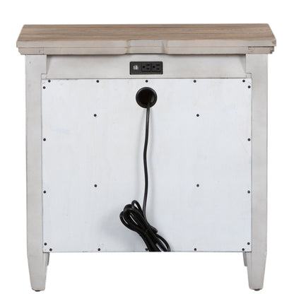 Heartland - 1 Drawer Nightstand With Charging Station - White