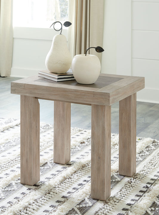 Hennington - Light Brown - Rectangular End Table