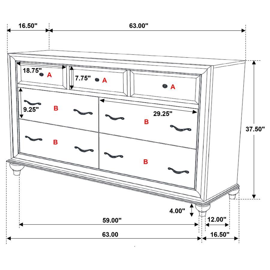Barzini - 7-drawer Dresser