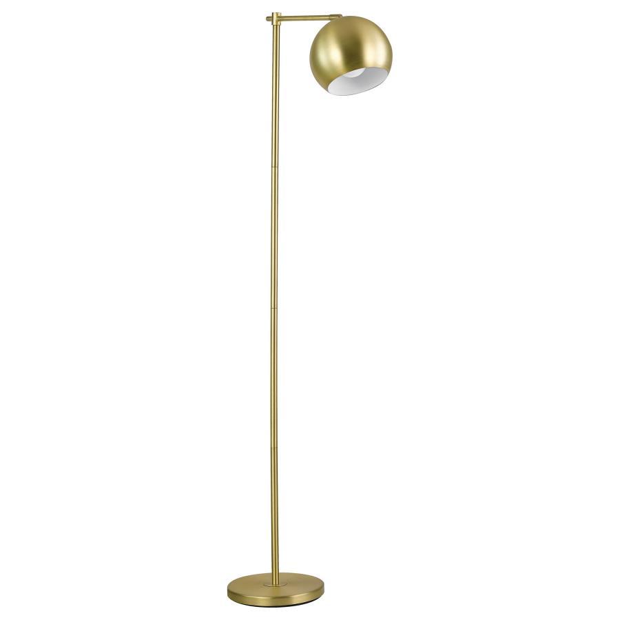 Linnea - 1-Light Dome Shade Floor Lamp - Brass