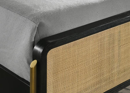Arini - Bed With Woven Rattan Headboard