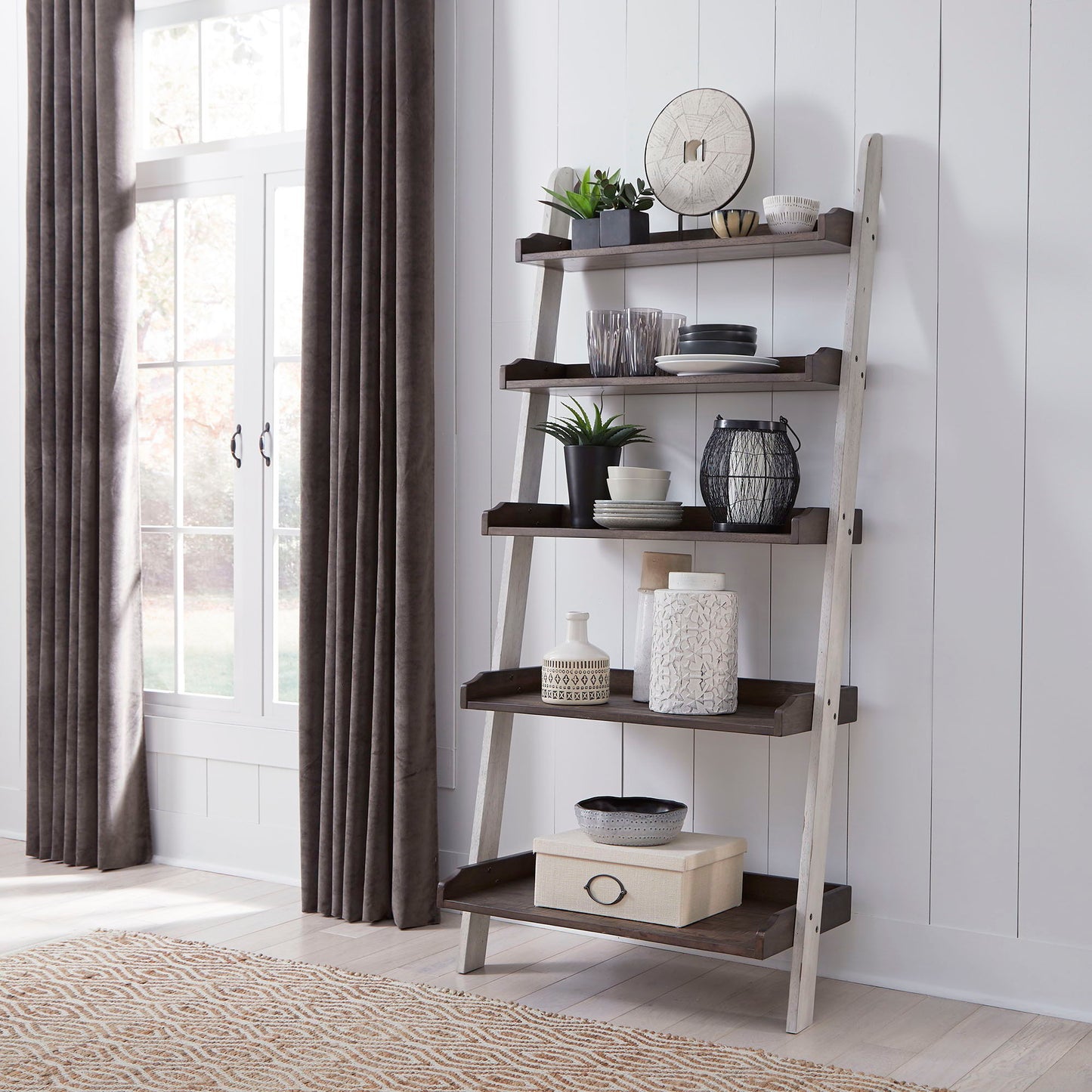 Farmhouse - Leaning Bookcase - White