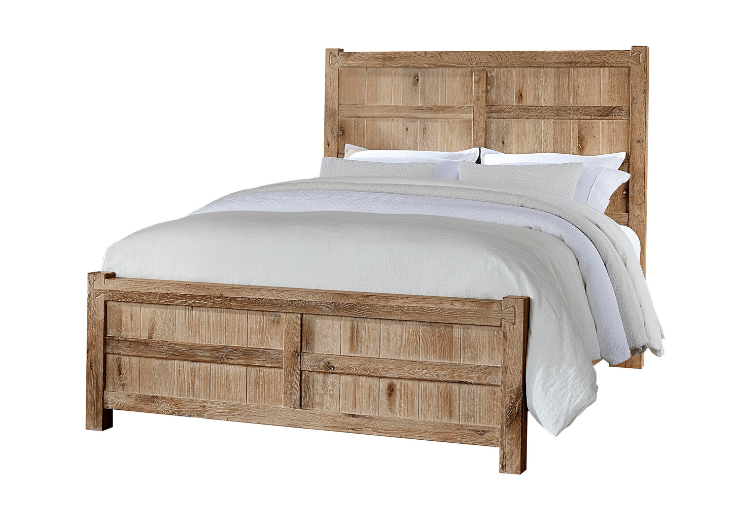 Dovetail - King Board & Batten Bed - Sun Bleached White