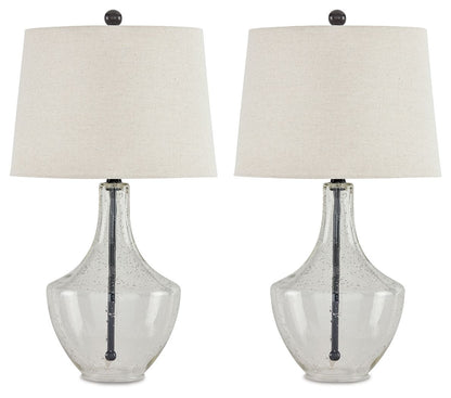 Gregsby - Clear / Black - Glass Table Lamp (Set of 2)