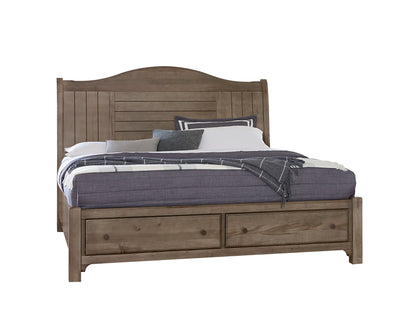 Cool Farmhouse - Sleigh Footboard Storage Bed