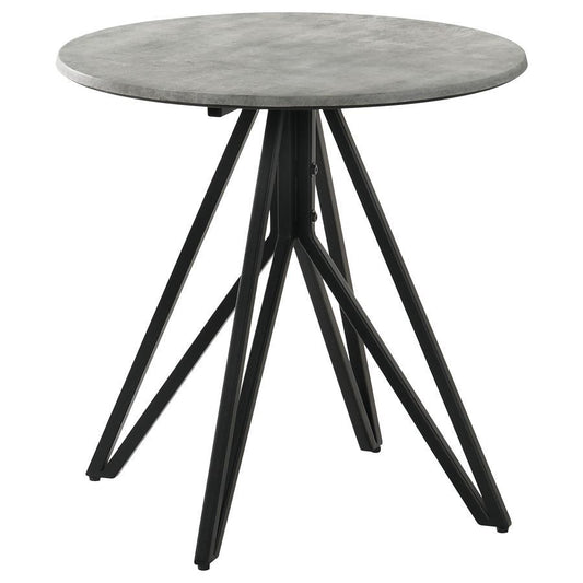 Hadi - Round Smart Top Side End Table - Cement