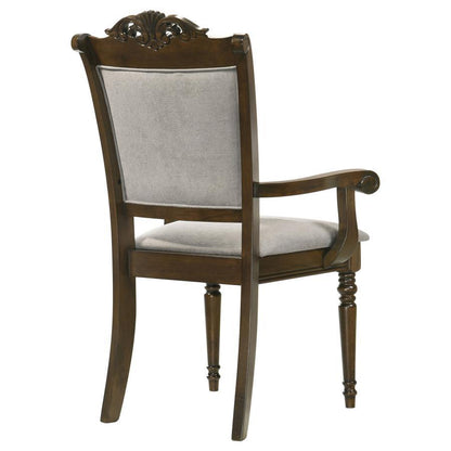 Willowbrook - Upholstered Dining Arm Chair (Set of 2) - Gray And Chestnut