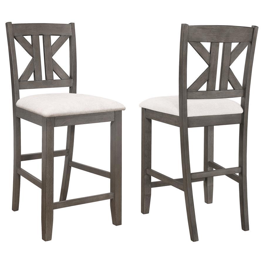 Athens - Upholstered Seat Counter Height Stools (Set of 2) - Light Tan