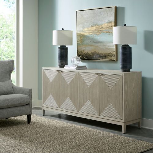 Kinsley - 4 Door Accent Cabinet - Beige