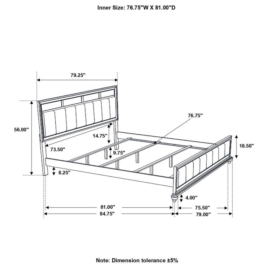 Barzini - Upholstered Panel Bed