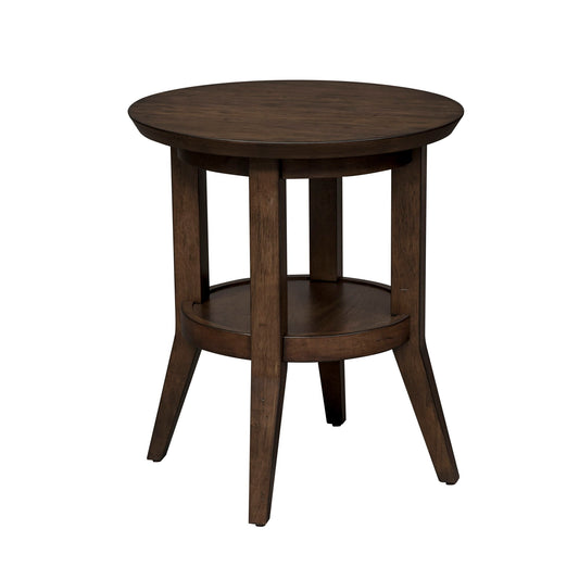 Ventura Blvd - Round End Table - Dark Brown