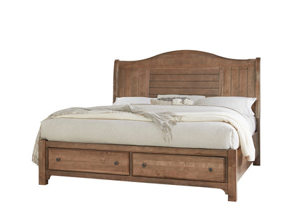 Cool Farmhouse - Sleigh Footboard Storage Bed