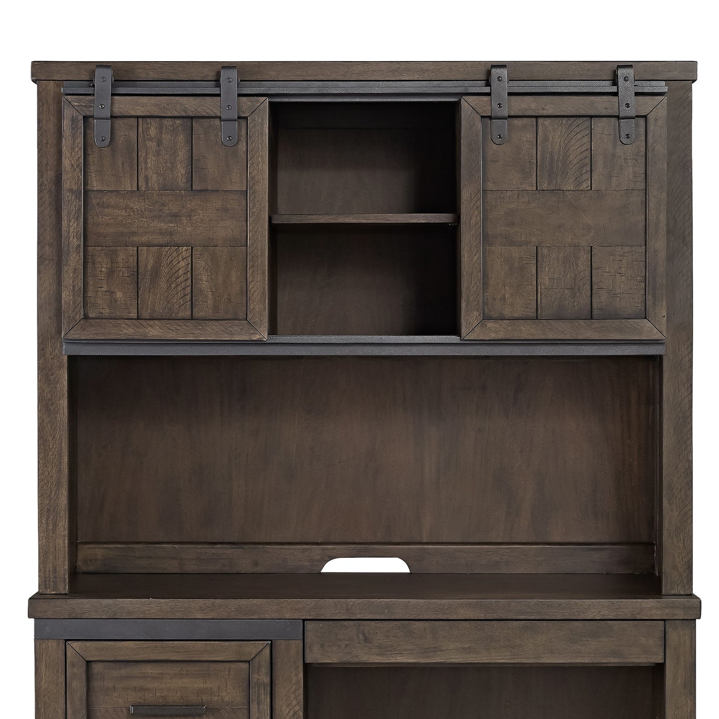 Thornwood Hills - Double Barn Door Hutch - Dark Brown