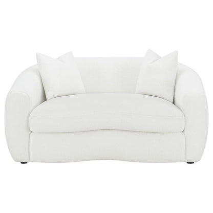 Isabella - 2 Piece Upholstered Tight Back Living Room Set - White