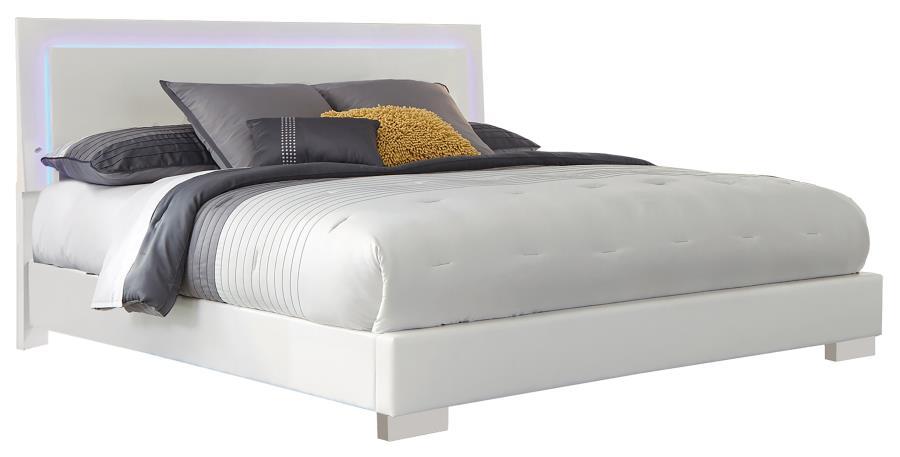 Felicity - Panel Bed with LED Lighting