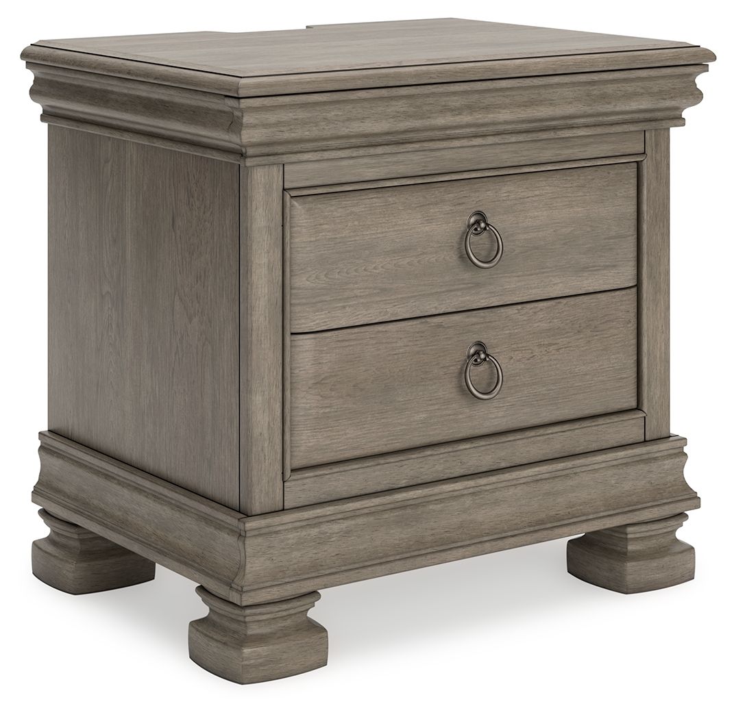 Lexorne - Gray - Three Drawer Night Stand