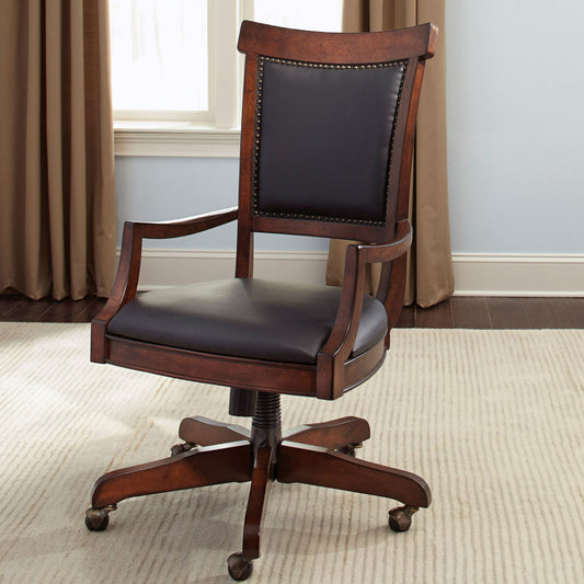 Brayton Manor - Jr Executive Desk Chair - Dark Brown
