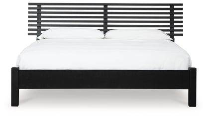 Danziar - Slat Panel Bed With Low Footboard Set