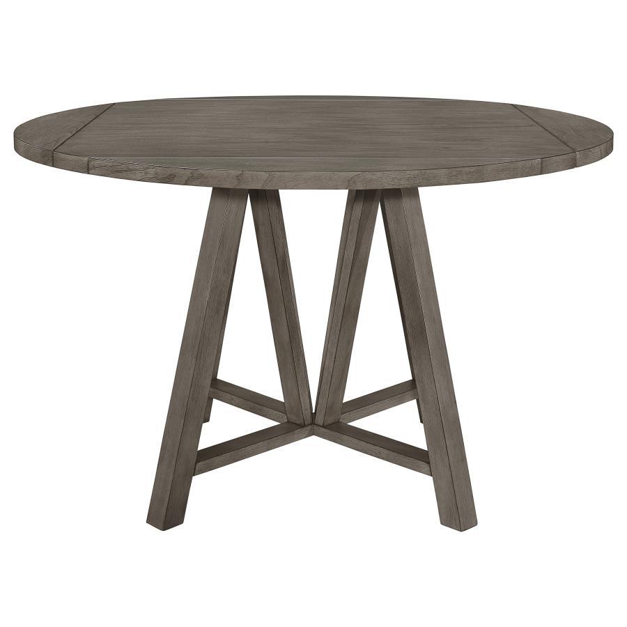 Athens - Round Counter Height Table With Drop Leaf - Barn Grey